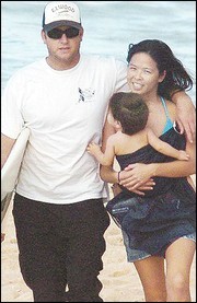 Ross and jen at Ehukai Beach